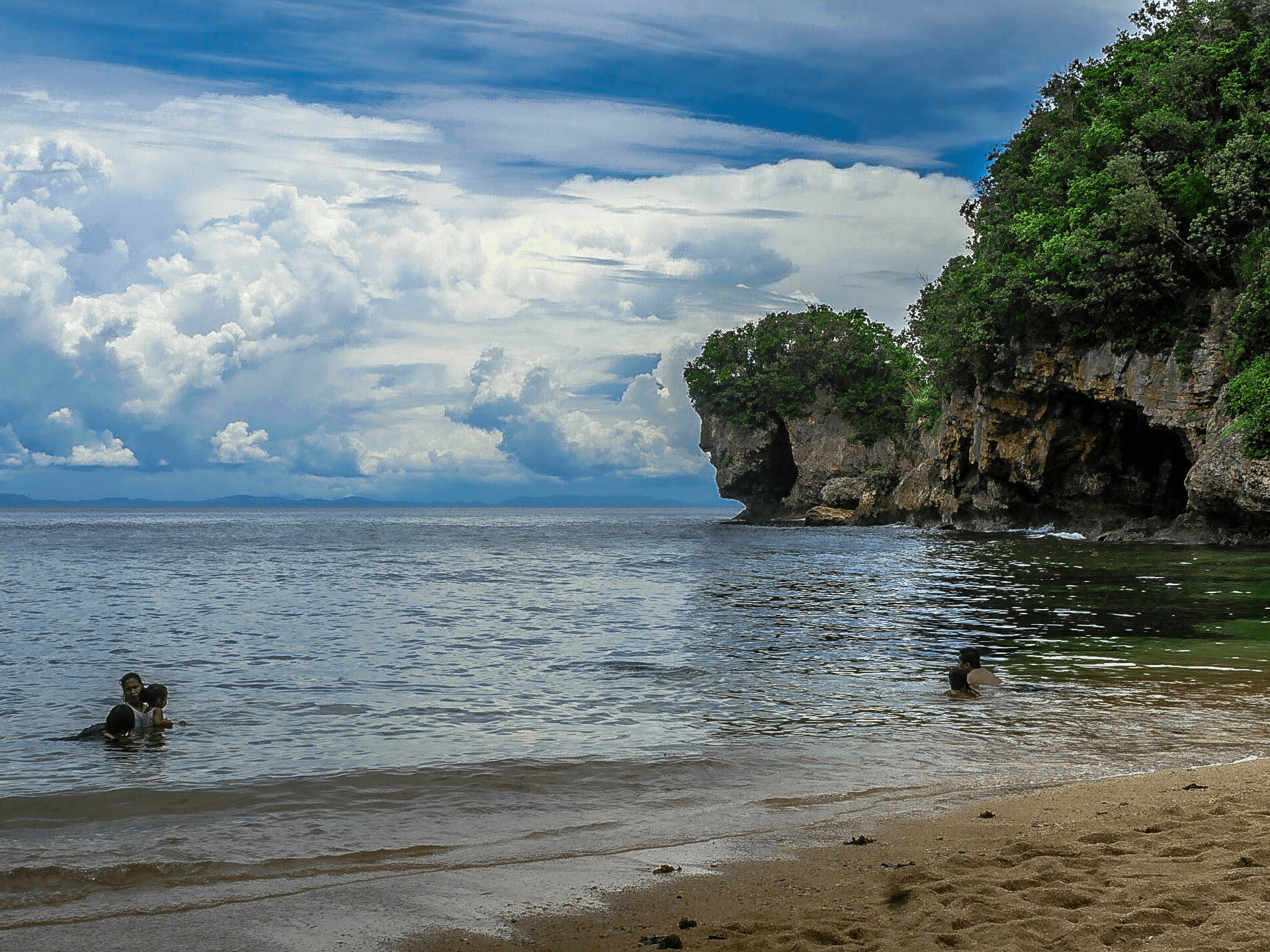 jesus rock formation at talisoy beach in catanduanes island philippines